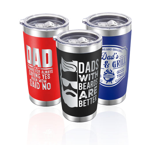 Dad’s Coffee or Special Drink 20oz Tumbler for Hot or Cold All Day Long