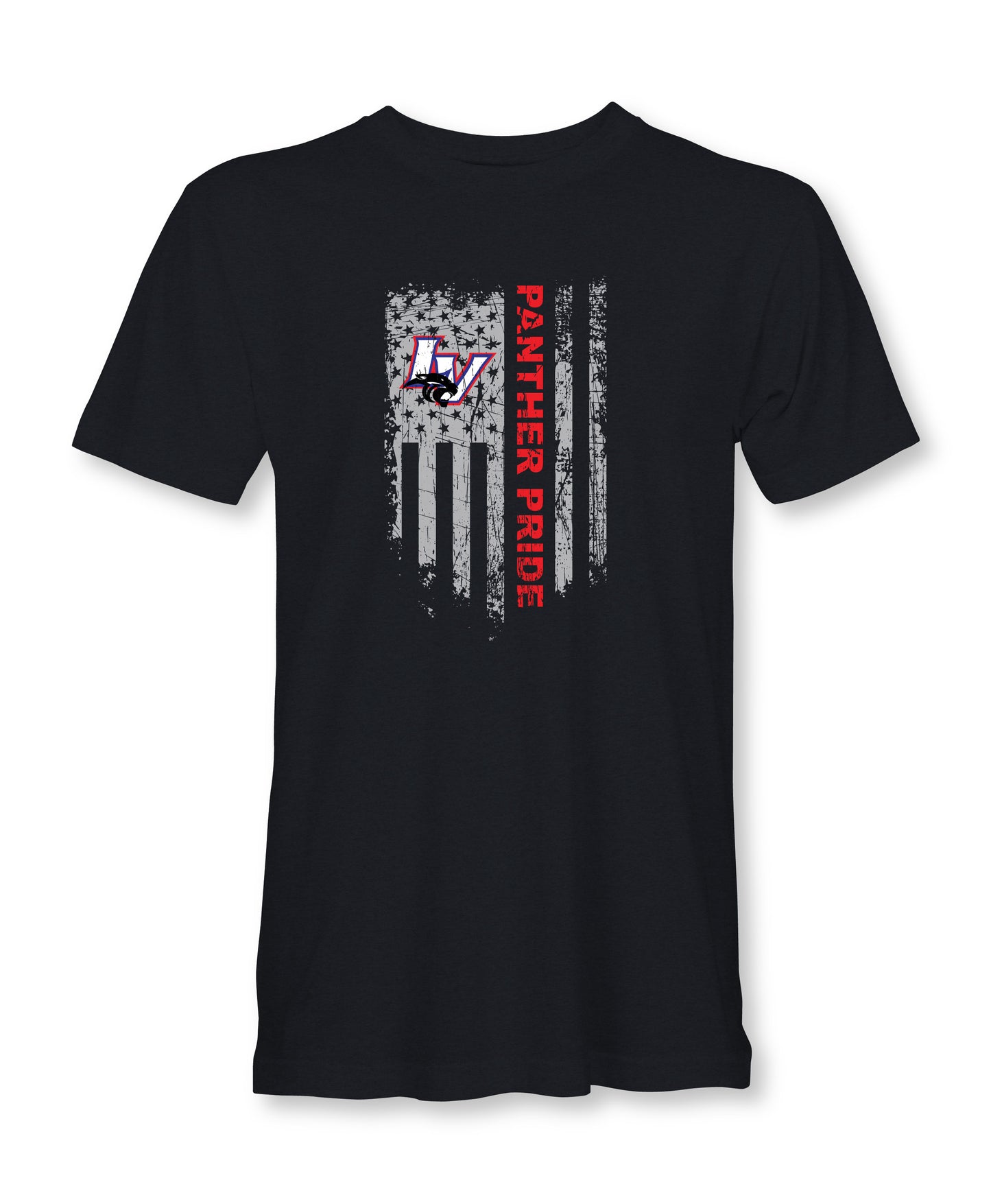 American Flag Panther Pride School Spirit Shirt – Licking Valley Panthers Pride Tee