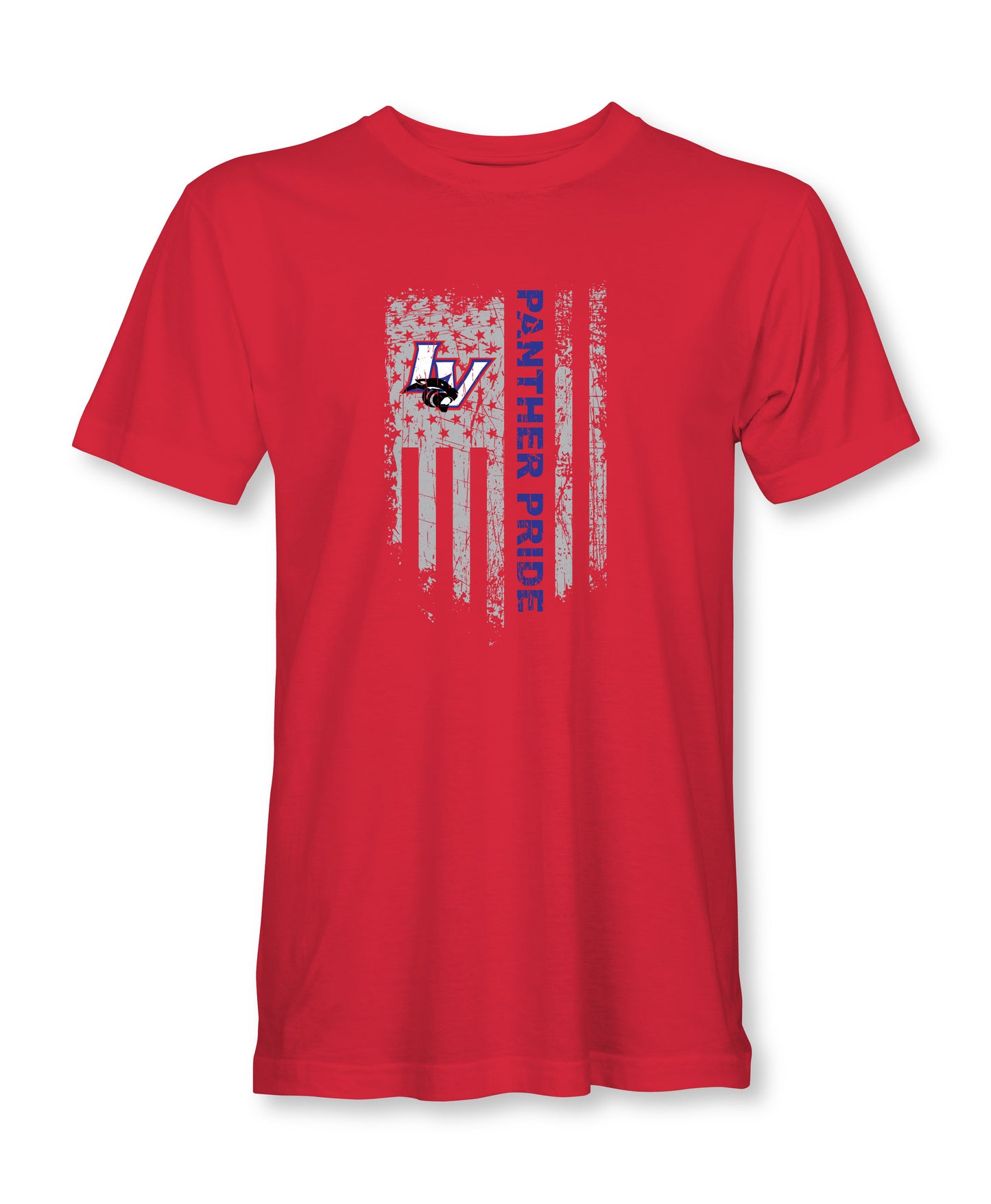 American Flag Panther Pride School Spirit Shirt – Licking Valley Panthers Pride Tee